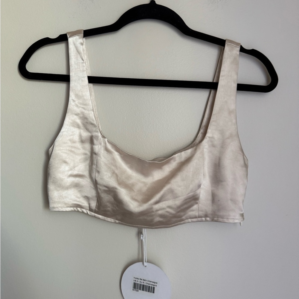 Princess Polly Cream Crop Top
